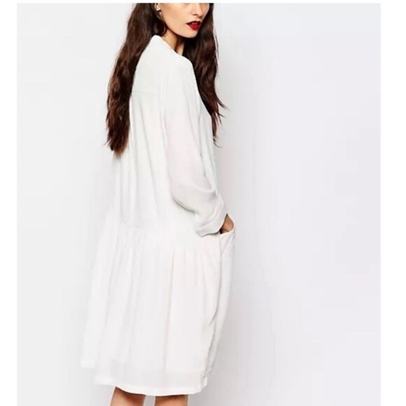 Just Female | Lola Drop Waist Mini Dress White XS - Picture 7 of 13